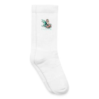 Cadeau de fée marraine - Chaussettes de tennis bio enfant - blanc - Droite