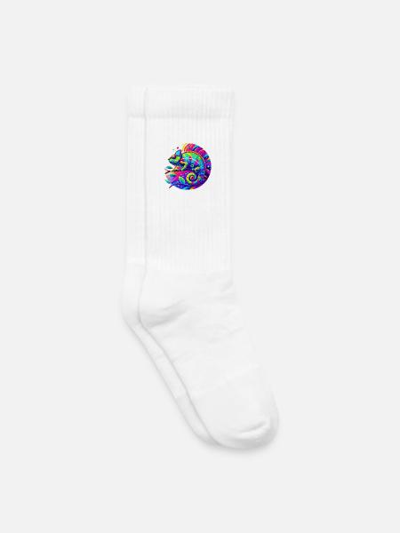Chamäleon - Kinder Tennissocken - Weiß