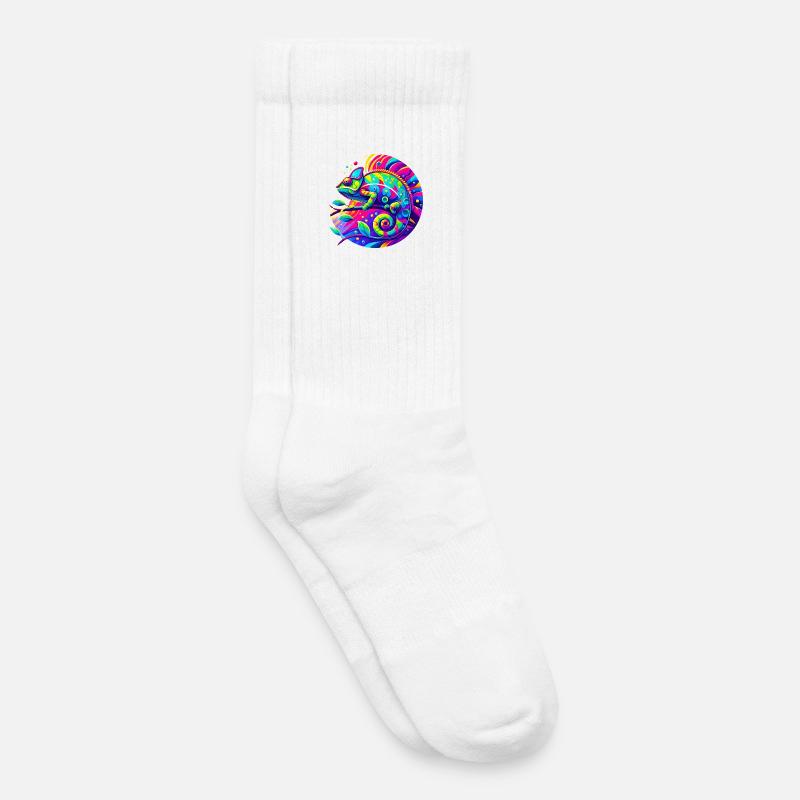 Chamäleon - Kinder Tennissocken - Weiß