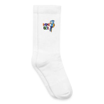 Jungle, Zoo, Dicton, Animaux De Zoo, Afrique, Perroquet - Chaussettes de tennis bio enfant - blanc - Droite