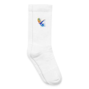 Tier Vogel Zoo Papagei Tierliebhaber Haustier - Kinder Tennissocken - Weiß - Rechts