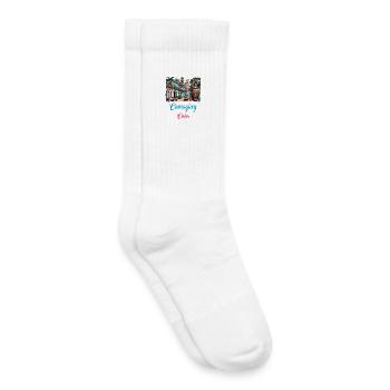 Camagüey Cuba city vacation design - Kids Tennis Socks - white - Right