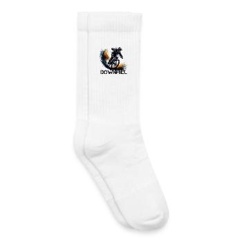 Downhill Down Hill MTB Mountainbiking Geschenk - Kinder Tennissocken - Weiß - Rechts
