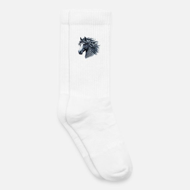 Pferd - Kinder Tennissocken - Weiß