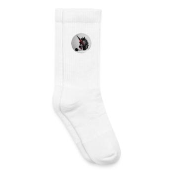 Conception de la tête de licorne démoniaque - Chaussettes de tennis bio enfant - blanc - Droite