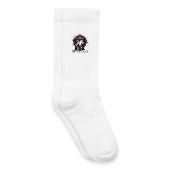 Jack Russell Terrier tanzt fühle die Musik Geschen - Kinder Tennissocken - Weiß - Rechts