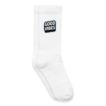 Gute Laune Statement typografisch - Kinder Tennissocken - Weiß - Rechts