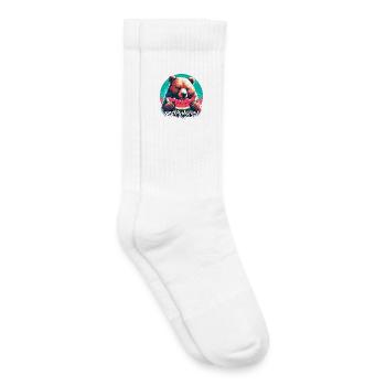 Watermelon Bear Yummy Gift - Kids Tennis Socks - white - Right