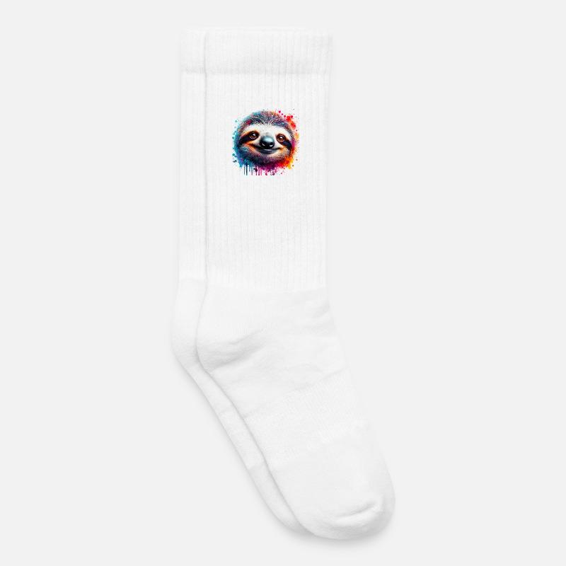 Faultier - Kinder Tennissocken - Weiß