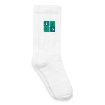 Clôtures - Chaussettes de tennis bio enfant - blanc - Droite