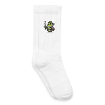 Chevalier de l’avocat : le guerrier de Bravocado - Chaussettes de tennis bio enfant - blanc - Droite