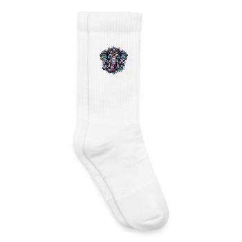 Éléphant - Chaussettes de tennis bio enfant - blanc - Droite