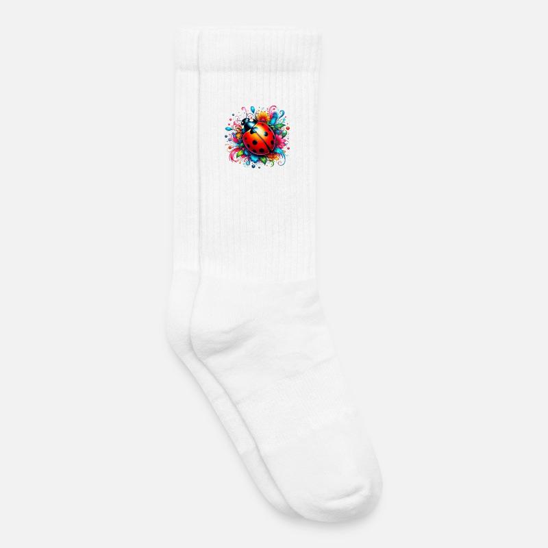Marienkäfer - Kinder Tennissocken - Weiß