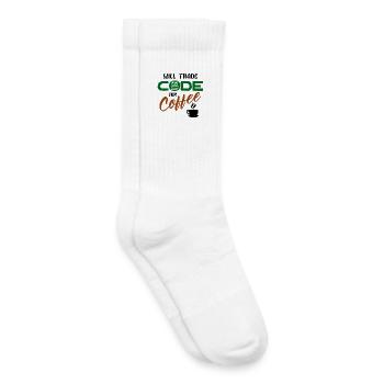 Code Statement Developer Computerfreak Informatik - Kids Tennis Socks - white - Right