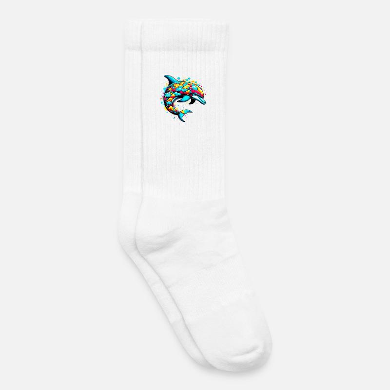 Delfin - Kinder Tennissocken - Weiß