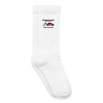 Tanken Statement Auto Energiespeicher Tankstelle - Kinder Tennissocken - Weiß - Rechts