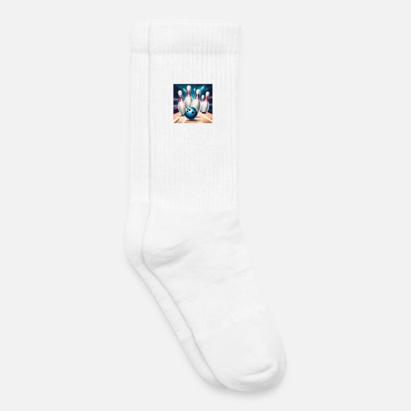 Bowling, Bowlingbahn, Bowling - Kinder Tennissocken - Weiß