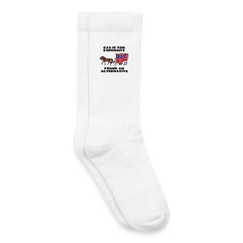 Tanken Cooler Spruch Energiespeicher Strom - Kinder Tennissocken - Weiß - Rechts