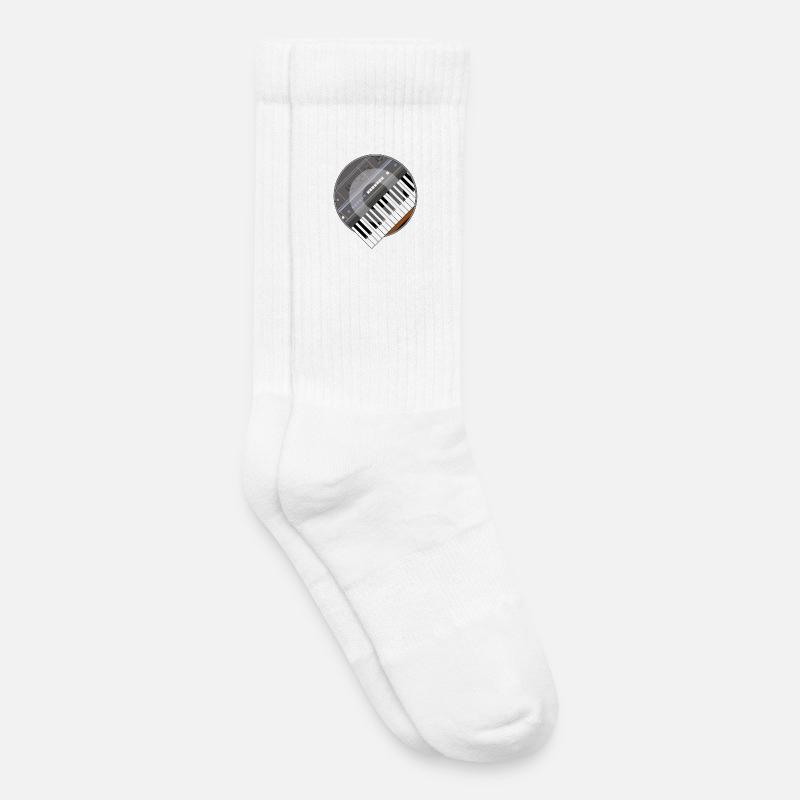 electro synth - Kids Tennis Socks - white