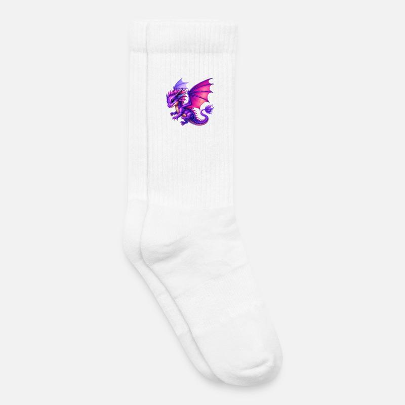 Drache - Kinder Tennissocken - Weiß