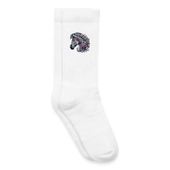 Zebra - Kinder Tennissocken - Weiß - Rechts