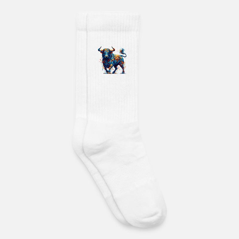 Stier - Kinder Tennissocken - Weiß