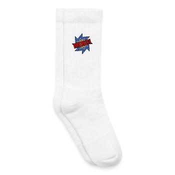 MAÎTRESSE. MERCI. MERCI MAÎTRESSE - Chaussettes de tennis bio enfant - blanc - Droite