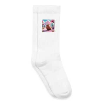 Capybara in the Magic Garden - Kids Tennis Socks - white - Right