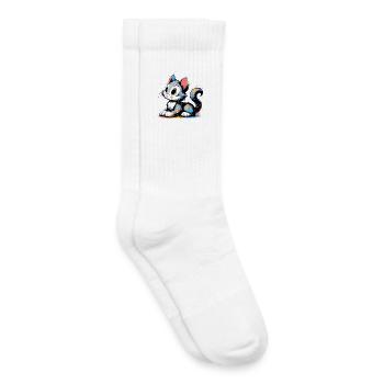 Katze - Kinder Tennissocken - Weiß - Rechts
