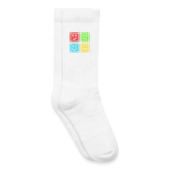 Geometrische Muster - Kinder Tennissocken - Weiß - Rechts