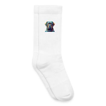 Dogue De Bordeaux Chien Race Dessin Animé Kawaii - Chaussettes de tennis bio enfant - blanc - Droite