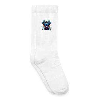 Kaukasischer Schäferhund Hunderasse Karikatur Kawaii - Kinder Tennissocken - Weiß - Rechts