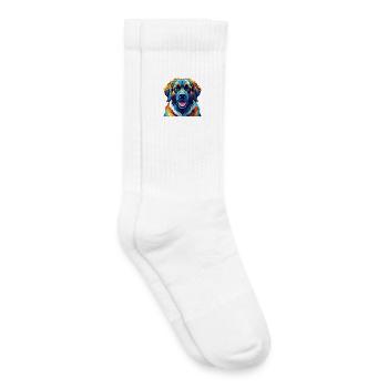 Leonberger Hunderasse Bunte Karikatur Kawaii - Kinder Tennissocken - Weiß - Rechts