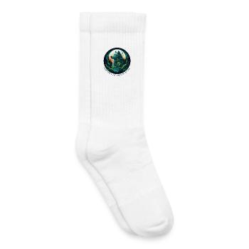 Loup dans la forêt - Chaussettes de tennis bio enfant - blanc - Droite