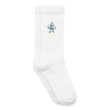 Taube Niedliche Zeichentrickfigur Kawaii Clipart - Kinder Tennissocken - Weiß - Rechts