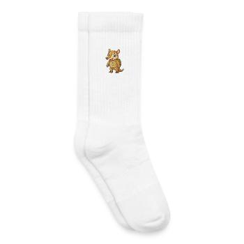 tatou mignon personnage de dessin animé Kawaii Clipart - Chaussettes de tennis bio enfant - blanc - Droite