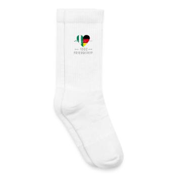 Nigeria and Germany 100% friendship - Kids Tennis Socks - white - Right