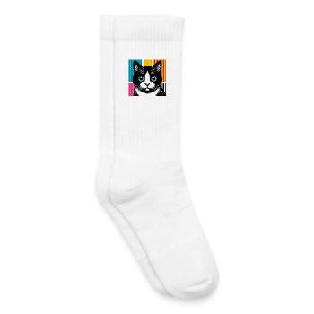 Katze - Kinder Tennissocken - Weiß - Rechts