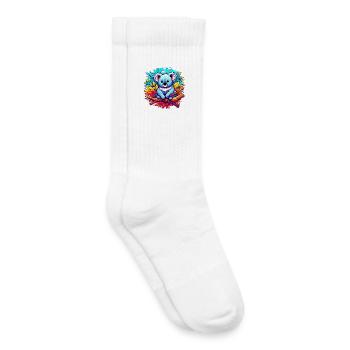 Koala - Chaussettes de tennis bio enfant - blanc - Droite