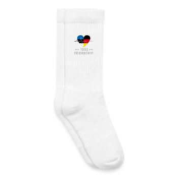 Estland und Deutschland 100% Freundschaft - Kinder Tennissocken - Weiß - Rechts