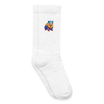 Dachs Bunte Kawaii Cartoon Figur Clipart - Kinder Tennissocken - Weiß - Rechts