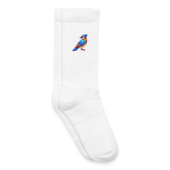 Blauhäher Bunte Kawaii Cartoon Figur Vogel - Kinder Tennissocken - Weiß - Rechts
