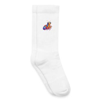Pfau Mantis Garnelen Bunte Kawaii Karikatur - Kinder Tennissocken - Weiß - Rechts