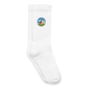 Spatz Niedlich Kawaii Cartoon Clipart Tier Haustier - Kinder Tennissocken - Weiß - Rechts