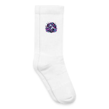 Einhorn DJ Musik auflegen Geschenk - Kinder Tennissocken - Weiß - Rechts