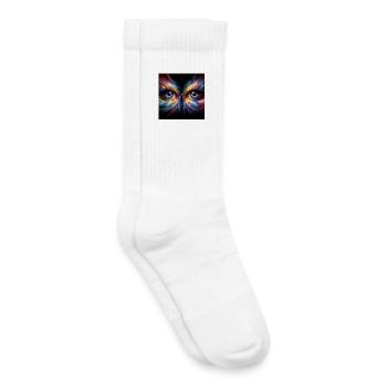 Eyes 2 - Kids Tennis Socks - white - Right