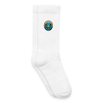 Buffalo Colorful Kawaii Cartoon Character Clipart - Kids Tennis Socks - white - Right