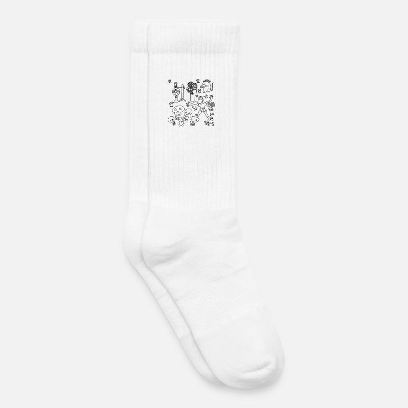 Kritzeln oder nach Hause gehen - Kinder Tennissocken - Weiß
