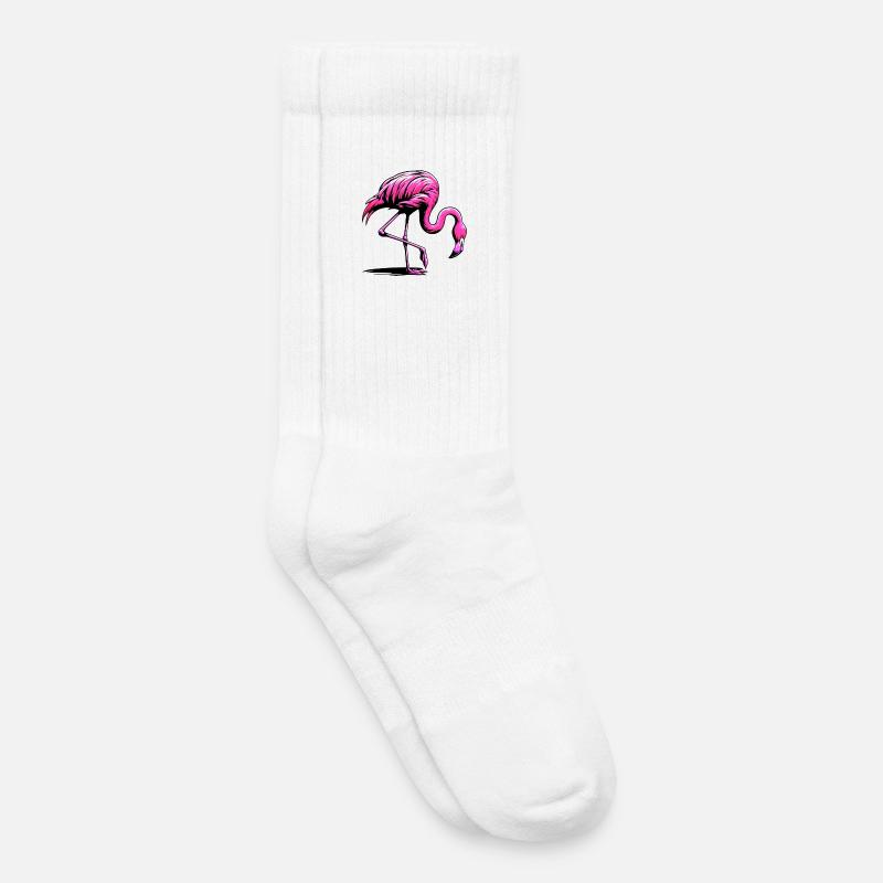 Flamingo - Kinder Tennissocken - Weiß