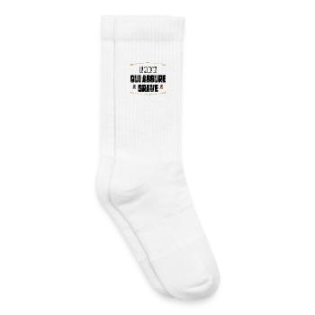 Papy Qui Assure Grave - Chaussettes de tennis bio enfant - blanc - Droite